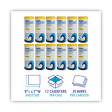 Boardwalk® Disinfecting Wipes, 8 X 7, Lemon Scent, 35-canister, 12 Canisters-carton freeshipping - TVN Wholesale