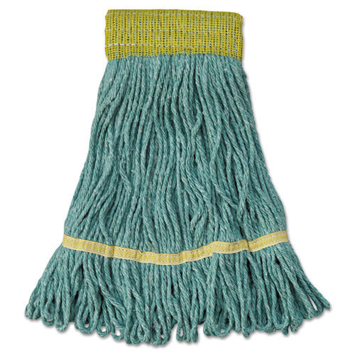 Boardwalk® Super Loop Wet Mop Head, Cotton-synthetic Fiber, 5" Headband, Small Size, Green, 12-carton freeshipping - TVN Wholesale