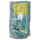 Boardwalk® Super Loop Wet Mop Head, Cotton-synthetic Fiber, 5" Headband, Small Size, Green, 12-carton freeshipping - TVN Wholesale