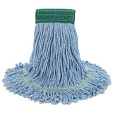 Boardwalk® Super Loop Wet Mop Head, Cotton-synthetic Fiber, 5" Headband, Medium Size, Blue freeshipping - TVN Wholesale