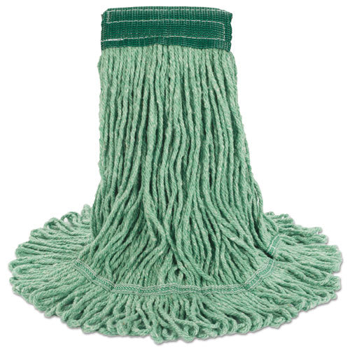 Boardwalk® Super Loop Wet Mop Head, Cotton-synthetic Fiber, 5" Headband, Medium Size, Green freeshipping - TVN Wholesale
