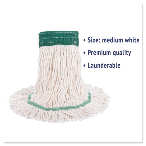 Boardwalk® Super Loop Wet Mop Head, Cotton-synthetic Fiber, 5" Headband, Medium Size, White freeshipping - TVN Wholesale