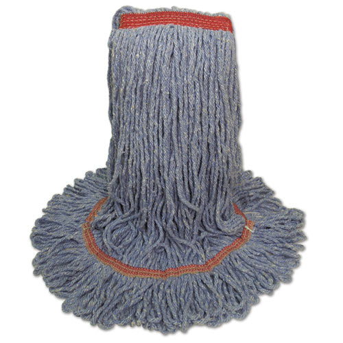 Boardwalk® Super Loop Wet Mop Head, Cotton-synthetic Fiber, 1" Headband, Large Size, Blue, 12-carton freeshipping - TVN Wholesale