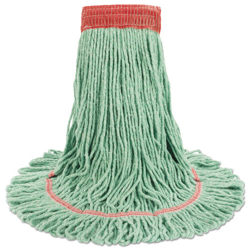 Boardwalk® Super Loop Wet Mop Head, Cotton-synthetic Fiber, 5" Headband, Large Size, Green, 12-carton freeshipping - TVN Wholesale
