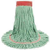 Boardwalk® Super Loop Wet Mop Head, Cotton-synthetic Fiber, 5" Headband, Large Size, Green, 12-carton freeshipping - TVN Wholesale