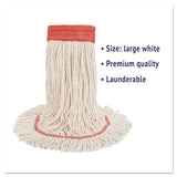 Boardwalk® Super Loop Wet Mop Head, Cotton-synthetic Fiber, 5" Headband, Large Size, White freeshipping - TVN Wholesale