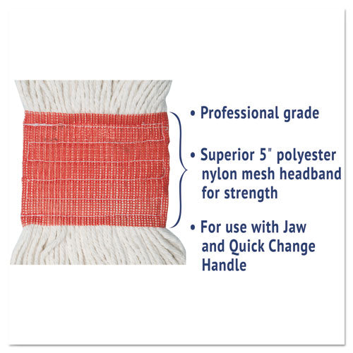 Boardwalk® Super Loop Wet Mop Head, Cotton-synthetic Fiber, 5" Headband, Large Size, White freeshipping - TVN Wholesale
