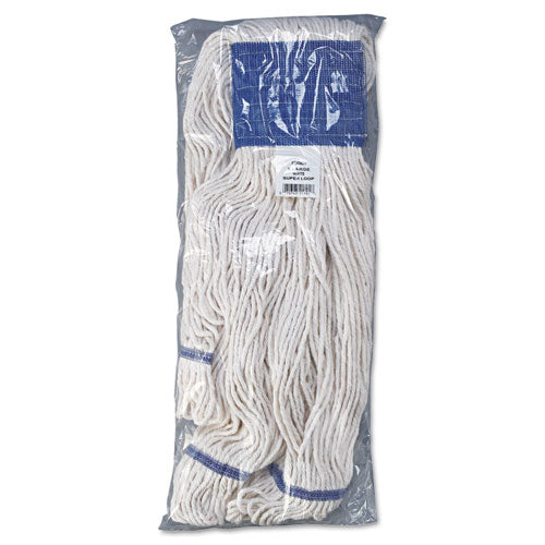 Boardwalk® Super Loop Wet Mop Head, Cotton-synthetic Fiber, 5" Headband, X-large Size, White, 12-carton freeshipping - TVN Wholesale