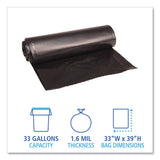 Boardwalk® Low Density Repro Can Liners, 33 Gal, 1.6 Mil, 33" X 39", Black, 10 Bags-roll, 10 Rolls-carton freeshipping - TVN Wholesale
