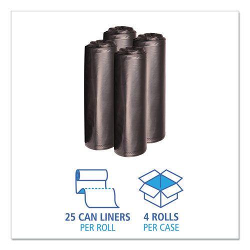 Boardwalk® Low Density Repro Can Liners, 33 Gal, 1.6 Mil, 33" X 39", Black, 10 Bags-roll, 10 Rolls-carton freeshipping - TVN Wholesale