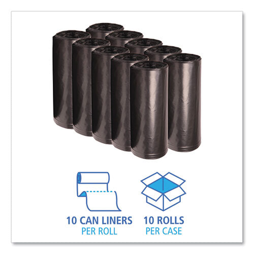 Boardwalk® Low Density Repro Can Liners, 60 Gal, 2 Mil, 38" X 58", Black, 10 Bags-roll, 10 Rolls-carton freeshipping - TVN Wholesale