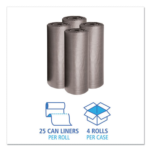Boardwalk® Low-density Waste Can Liners, 60 Gal, 0.95 Mil, 38" X 58", Gray, 100-carton freeshipping - TVN Wholesale