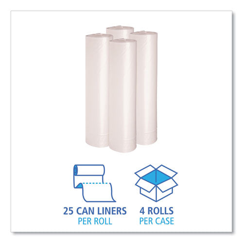 Boardwalk® Low Density Repro Can Liners, 56 Gal, 1.1 Mil, 43" X 47", Clear, 10 Bags-roll, 10 Rolls-carton freeshipping - TVN Wholesale