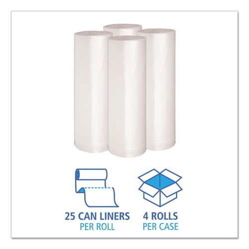 Boardwalk® Low Density Repro Can Liners, 45 Gal, 1.4 Mil, 40" X 46", Clear, 10 Bags-roll, 10 Rolls-carton freeshipping - TVN Wholesale