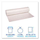 Boardwalk® Low Density Repro Can Liners, 56 Gal, 1.4 Mil, 43" X 47", Clear, 10 Bags-roll, 10 Rolls-carton freeshipping - TVN Wholesale