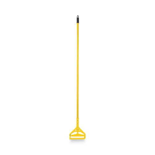 Boardwalk® Plastic Jaws Mop Handle For 5 Wide Mop Heads, 60" Aluminum Handle, Yellow freeshipping - TVN Wholesale