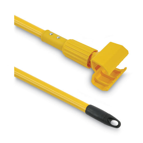 Boardwalk® Plastic Jaws Mop Handle For 5 Wide Mop Heads, 60" Aluminum Handle, Yellow freeshipping - TVN Wholesale
