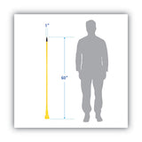 Boardwalk® Plastic Jaws Mop Handle For 5 Wide Mop Heads, 60" Aluminum Handle, Yellow freeshipping - TVN Wholesale