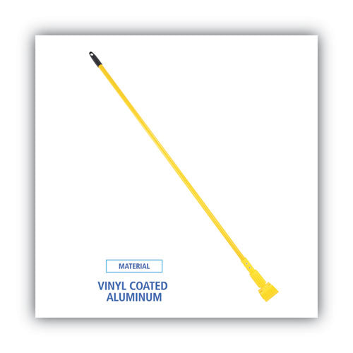 Boardwalk® Plastic Jaws Mop Handle For 5 Wide Mop Heads, 60" Aluminum Handle, Yellow freeshipping - TVN Wholesale