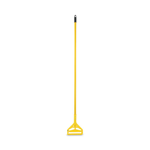 Boardwalk® Quick Change Side-latch Plastic Mop Head Handle, 60" Aluminum Handle, Yellow freeshipping - TVN Wholesale