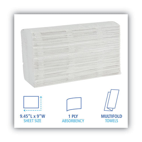 Boardwalk® Multifold Paper Towels, White, 9 X 9 9-20, 250 Towels-pack, 16 Packs-carton freeshipping - TVN Wholesale