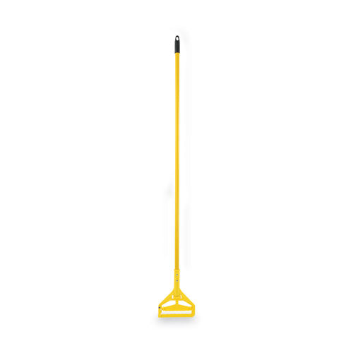 Boardwalk® Quick Change Side-latch Plastic Mop Head Handle, 60" Aluminum Handle, Yellow freeshipping - TVN Wholesale