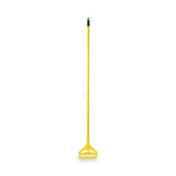 Boardwalk® Quick Change Side-latch Plastic Mop Head Handle, 60" Aluminum Handle, Yellow freeshipping - TVN Wholesale