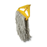 Boardwalk® Quick Change Side-latch Plastic Mop Head Handle, 60" Aluminum Handle, Yellow freeshipping - TVN Wholesale