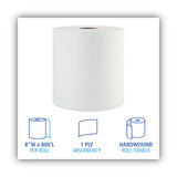 Boardwalk® Hardwound Paper Towels, 8" X 800ft, 1-ply, White, 6 Rolls-carton freeshipping - TVN Wholesale