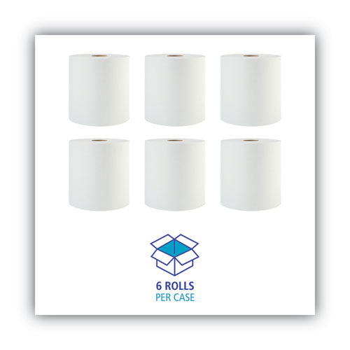 Boardwalk® Hardwound Paper Towels, 8" X 800ft, 1-ply, White, 6 Rolls-carton freeshipping - TVN Wholesale