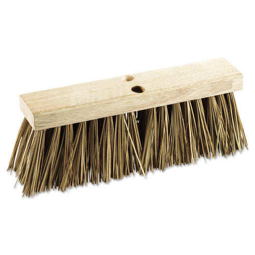 Boardwalk® Street Broom Head, 6.25" Brown Palmyra Fiber Bristles, 16" Brush freeshipping - TVN Wholesale