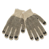Boardwalk® Pvc-dotted String Knit Gloves, Large, Dozen freeshipping - TVN Wholesale