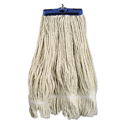 Boardwalk® Mop Head, Lie-flat Head, Cotton Fiber, 24oz, White, 12-carton freeshipping - TVN Wholesale