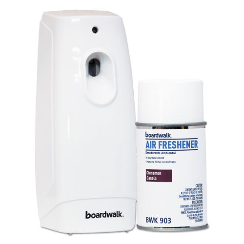 Boardwalk® Air Freshener Dispenser Starter Kit, White, Cinnamon Sunset, 5.3 Oz freeshipping - TVN Wholesale