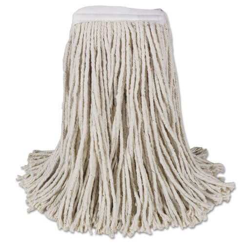 Boardwalk® Mop Head, Cotton, Cut-end, White, 4-ply, #16 Band, 12-carton freeshipping - TVN Wholesale