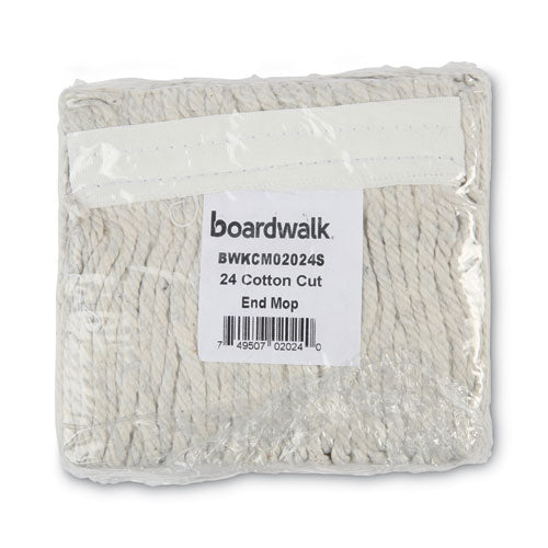 Boardwalk® Banded Cotton Mop Head, #24, White, 12-carton freeshipping - TVN Wholesale