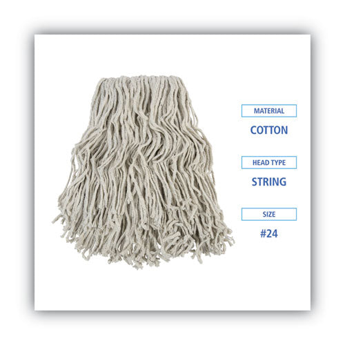 Boardwalk® Banded Cotton Mop Head, #24, White, 12-carton freeshipping - TVN Wholesale