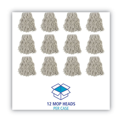 Boardwalk® Banded Cotton Mop Head, #24, White, 12-carton freeshipping - TVN Wholesale