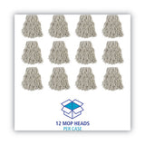 Boardwalk® Banded Cotton Mop Head, #24, White, 12-carton freeshipping - TVN Wholesale