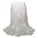 Banded Mop Head, Cotton, Cut-end, White, 16 Oz, 12-carton