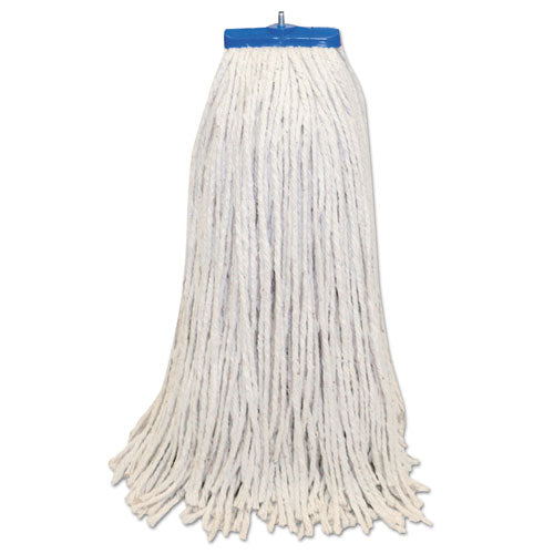 Boardwalk® Mop Head, Lie-flat Head, Cotton Fiber, 24oz., White, 12-carton freeshipping - TVN Wholesale