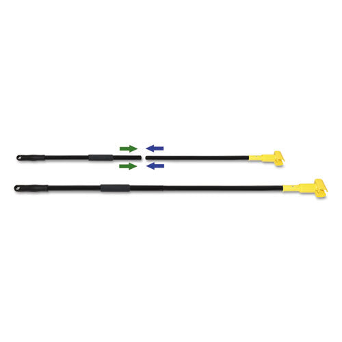 Boardwalk® Two-piece Metal Handle With Plastic Jaw Head, 59" Handle, Black-yellow freeshipping - TVN Wholesale