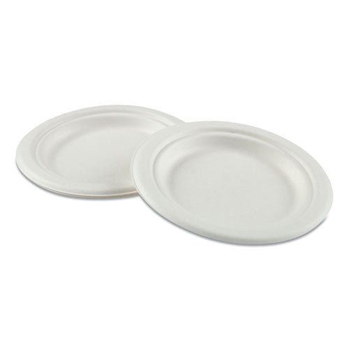 Boardwalk® Bagasse Dinnerware, 3-compartment Plate, 10" Dia, White, 500-carton freeshipping - TVN Wholesale