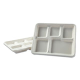 Boardwalk® Bagasse Dinnerware, 3-compartment Plate, 10" Dia, White, 500-carton freeshipping - TVN Wholesale