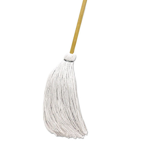 Boardwalk® Handle-deck Mops, 16 Oz White Rayon Head, 57" Natural Wood Handle, 12-carton freeshipping - TVN Wholesale