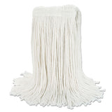 Banded Rayon Cut-end Mop Heads, White, 24 Oz, 1 1-4