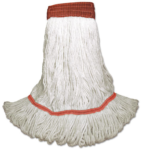 Boardwalk® Saddleback Loop-end Wet Mop Heads, Large, White, Rayon, 12-carton freeshipping - TVN Wholesale