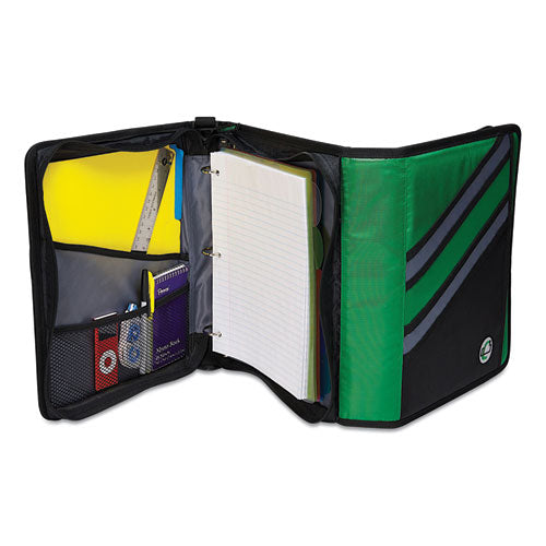 Case it™ Z-system 2-in-1 Zipper Binder, 3 Rings (x2), 1.5" Capacity (x2), 11 X 8.5, Black-gray Accents freeshipping - TVN Wholesale