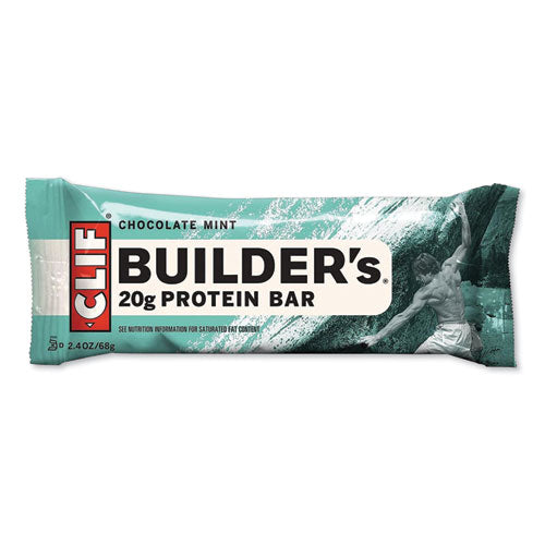 CLIF® Bar Builders Protein Bar, Chocolate Mint, 2.4 Oz Bar, 12 Bars-box freeshipping - TVN Wholesale