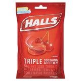 HALLS Triple Action Cough Drops, Cherry, 30-bag, 12 Bags-box freeshipping - TVN Wholesale